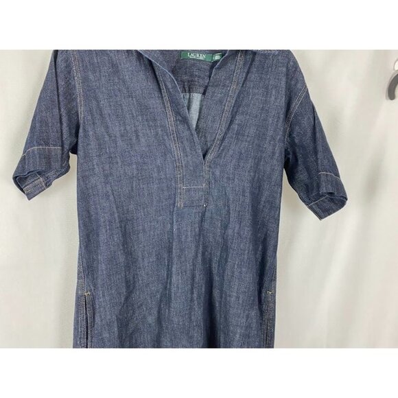 Lauren Ralph Lauren Denim Short Sleeve Shift Dress Women's Small - Picture 5 of 14